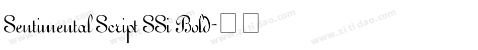 Sentimental Script SSi Bold字体转换